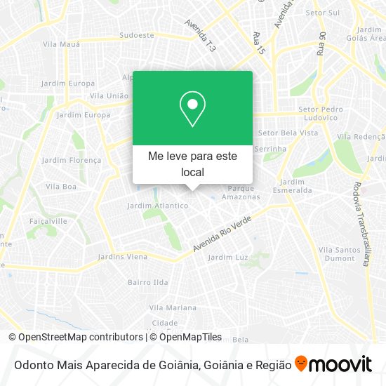 Odonto Mais Aparecida de Goiânia mapa