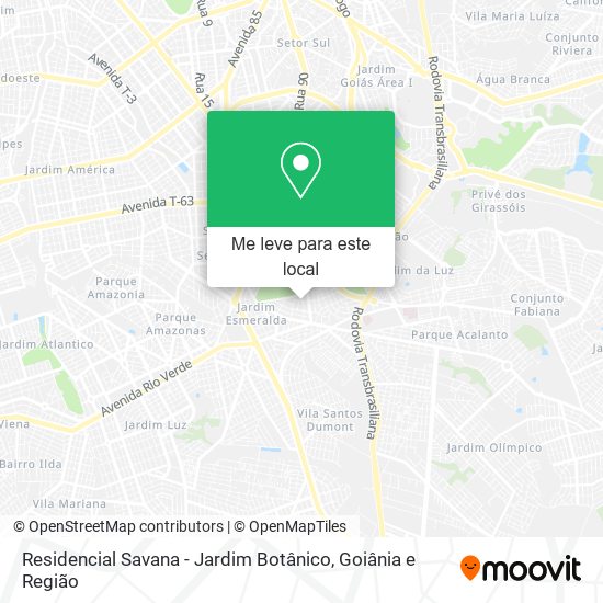 Residencial Savana - Jardim Botânico mapa