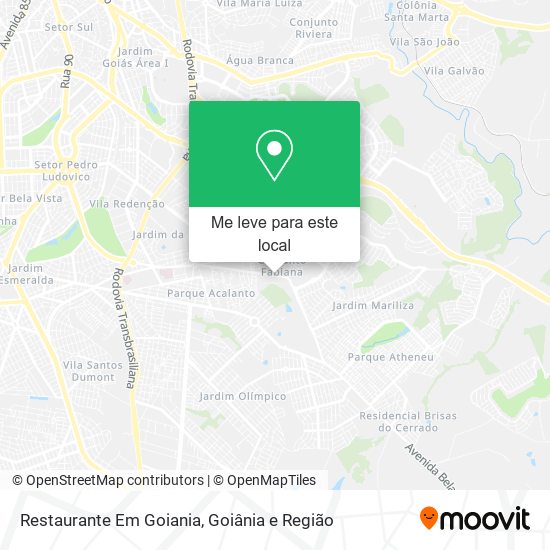 Restaurante Em Goiania mapa