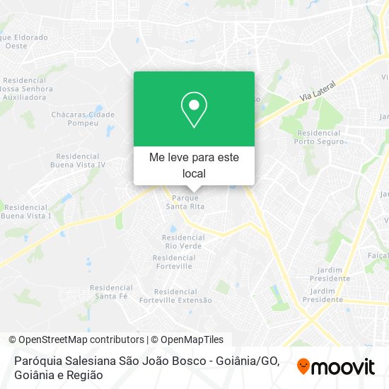 Paróquia Salesiana São João Bosco - Goiânia / GO mapa