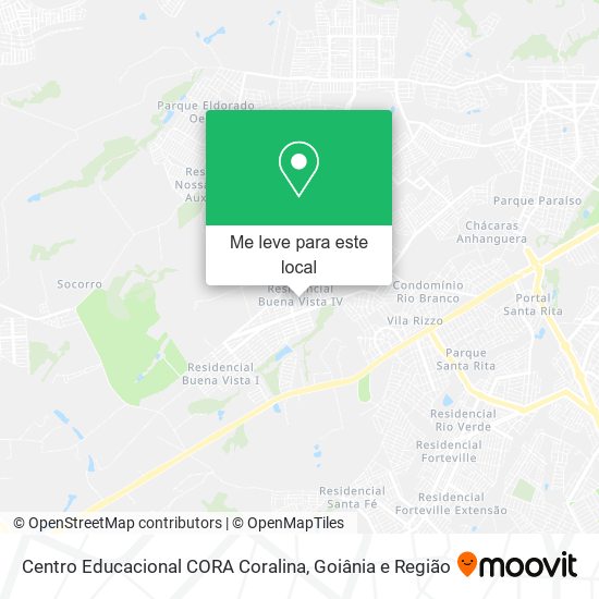 Centro Educacional CORA Coralina mapa