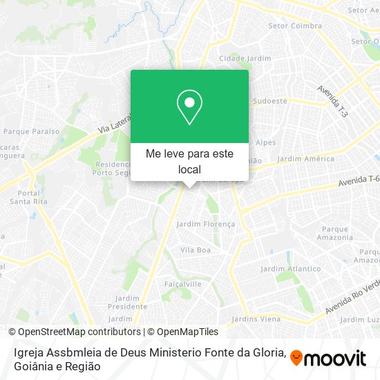 Igreja Assbmleia de Deus Ministerio Fonte da Gloria mapa