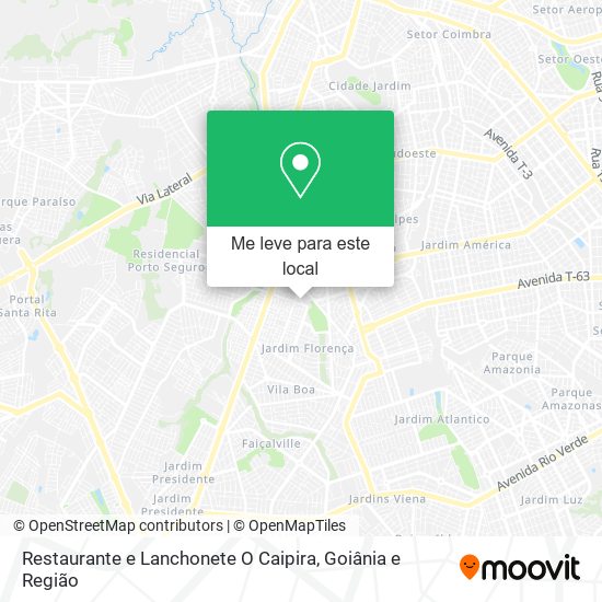 Restaurante e Lanchonete O Caipira mapa