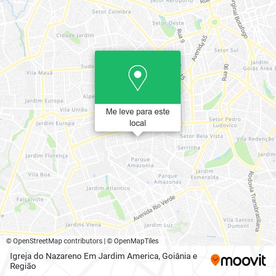 Igreja do Nazareno Em Jardim America mapa