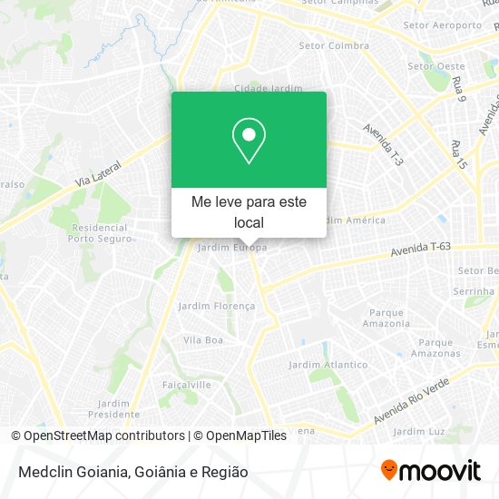 Medclin Goiania mapa