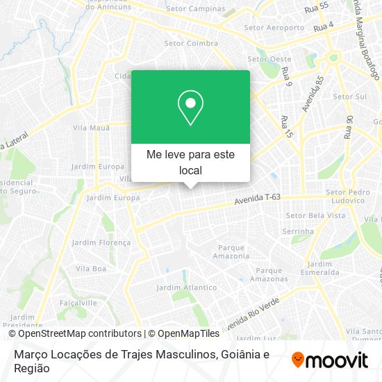 Março Locações de Trajes Masculinos mapa