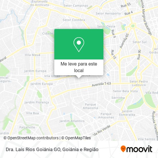 Dra. Laís Rios Goiânia GO mapa