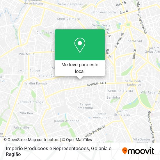 Imperio Producoes e Representacoes mapa