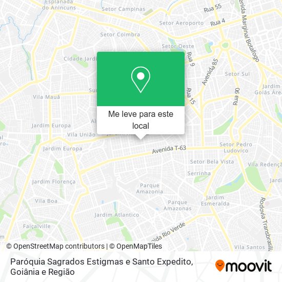 Paróquia Sagrados Estigmas e Santo Expedito mapa