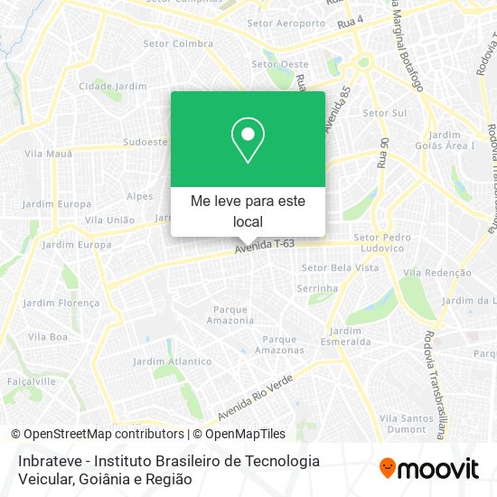 Inbrateve - Instituto Brasileiro de Tecnologia Veicular mapa