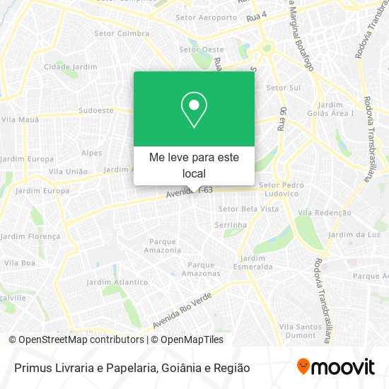 Primus Livraria e Papelaria mapa