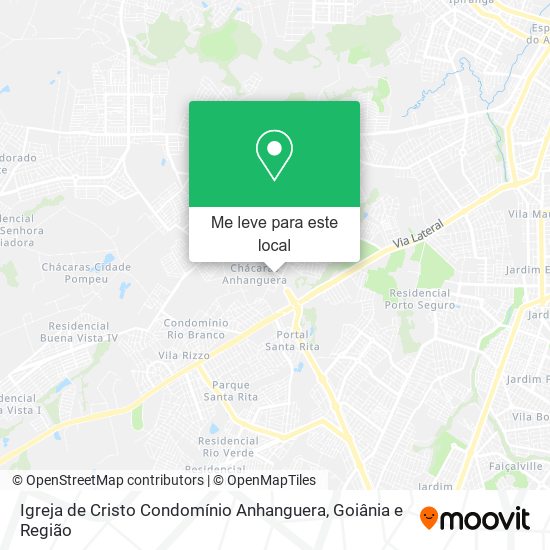 Igreja de Cristo Condomínio Anhanguera mapa