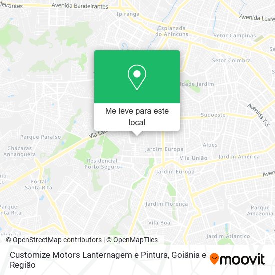 Customize Motors Lanternagem e Pintura mapa