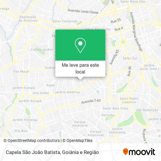 Capela São João Batista mapa