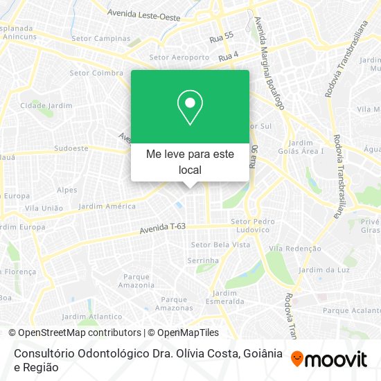 Consultório Odontológico Dra. Olívia Costa mapa