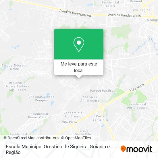 Escola Municipal Orestino de Siqueira mapa