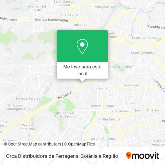 Orca Distribuidora de Ferragens mapa
