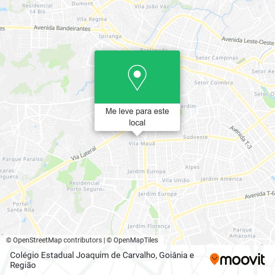 Colégio Estadual Joaquim de Carvalho mapa