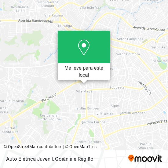 Auto Elétrica Juvenil mapa