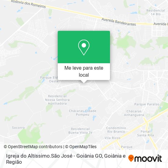Igreja do Altíssimo.São José - Goiânia GO mapa
