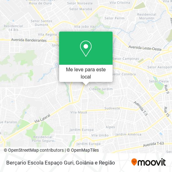 Berçario Escola Espaço Guri mapa