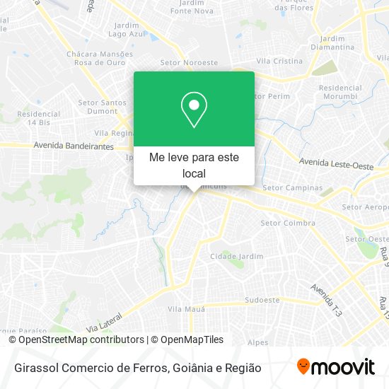 Girassol Comercio de Ferros mapa