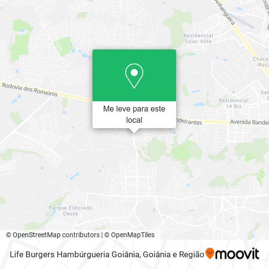 Life Burgers Hambúrgueria Goiânia mapa