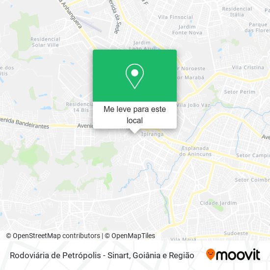 Rodoviária de Petrópolis - Sinart mapa