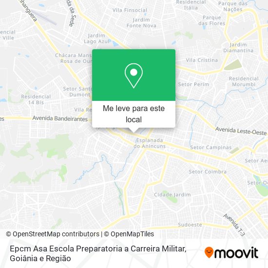 Epcm Asa Escola Preparatoria a Carreira Militar mapa