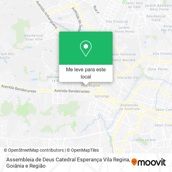 Assembleia de Deus Catedral Esperança Vila Regina mapa
