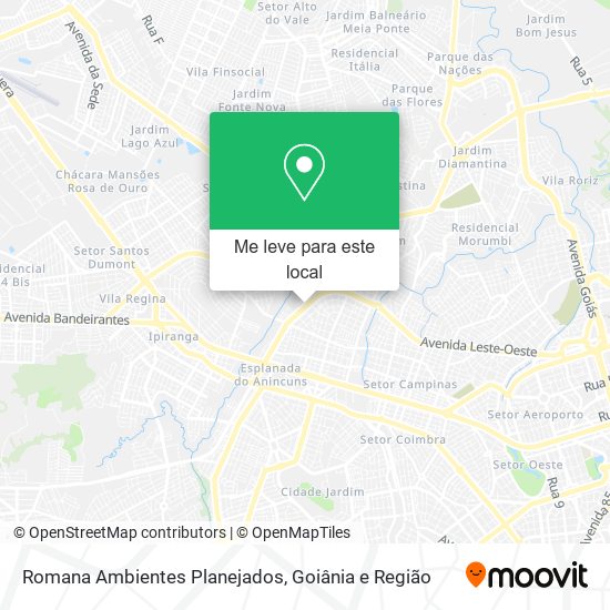 Romana Ambientes Planejados mapa