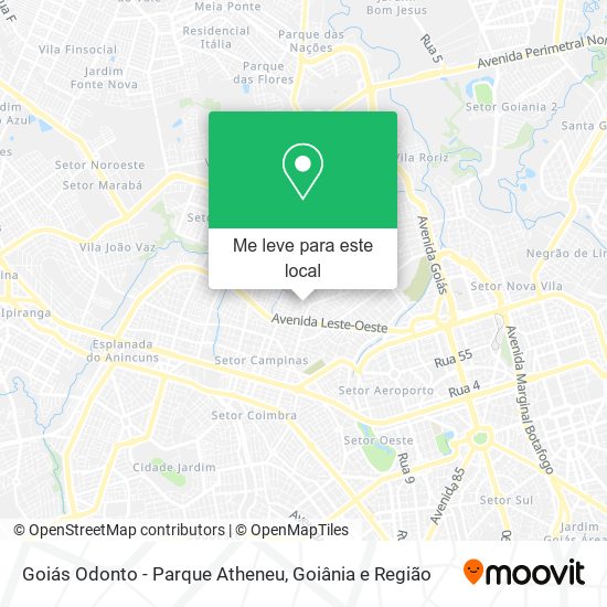 Goiás Odonto - Parque Atheneu mapa