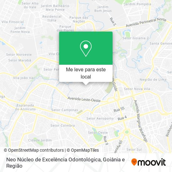 Neo Núcleo de Excelência Odontológica mapa