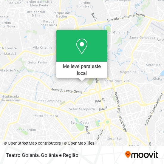 Teatro Goiania mapa