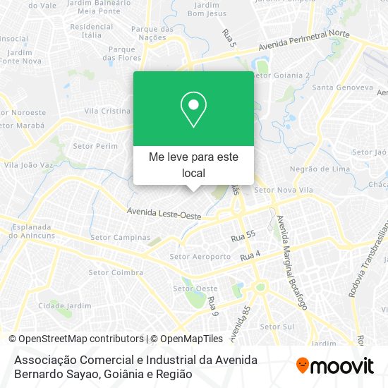 Associação Comercial e Industrial da Avenida Bernardo Sayao mapa