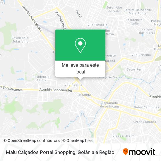 Malu Calçados Portal Shopping mapa