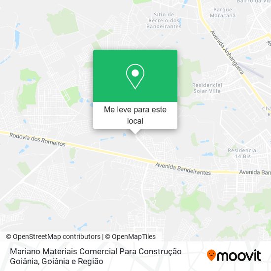 Mariano Materiais Comercial Para Construção Goiânia mapa