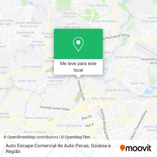 Auto Escape Comercial de Auto Pecas mapa