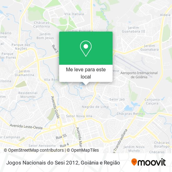 Jogos Nacionais do Sesi 2012 mapa