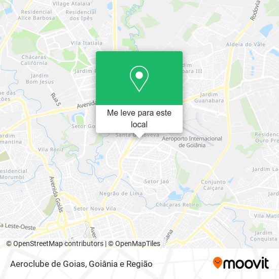 Aeroclube de Goias mapa