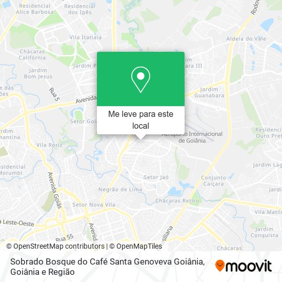Sobrado Bosque do Café Santa Genoveva Goiânia mapa