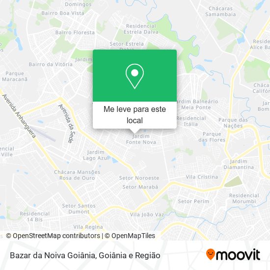 Bazar da Noiva Goiânia mapa