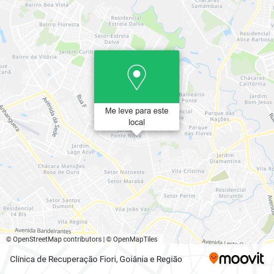 Clínica de Recuperação Fiori mapa