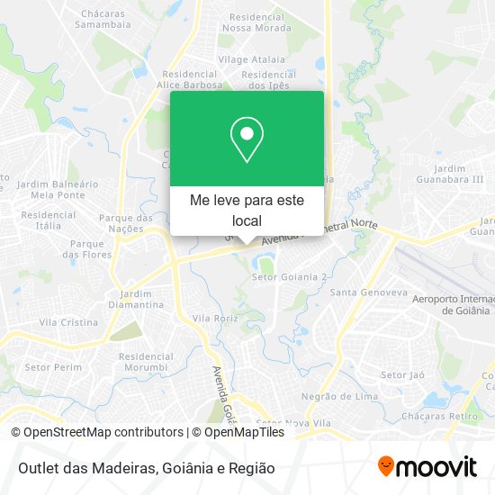 Outlet das Madeiras mapa