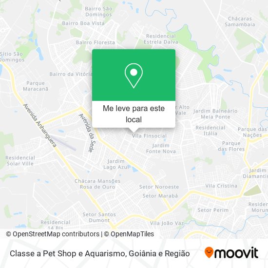 Classe a Pet Shop e Aquarismo mapa