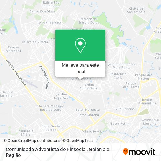 Comunidade Adventista do Finsocial mapa