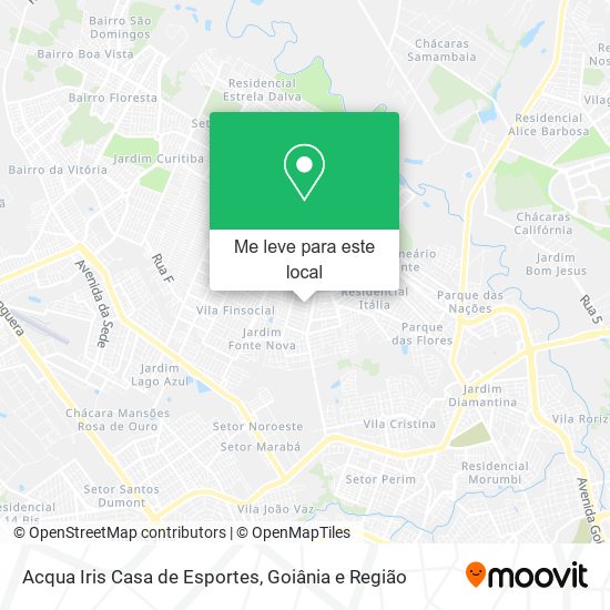Acqua Iris Casa de Esportes mapa