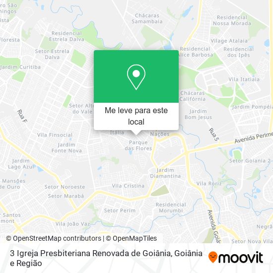 3 Igreja Presbiteriana Renovada de Goiânia mapa