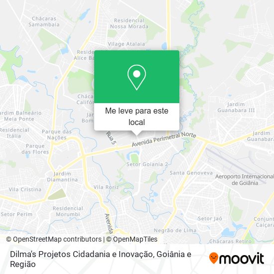 Dilma's Projetos Cidadania e Inovação mapa