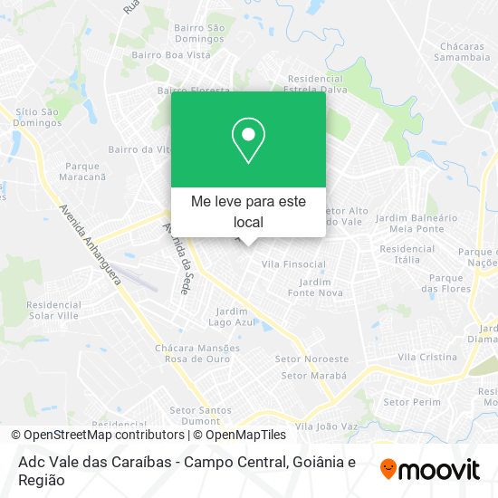 Adc Vale das Caraíbas - Campo Central mapa